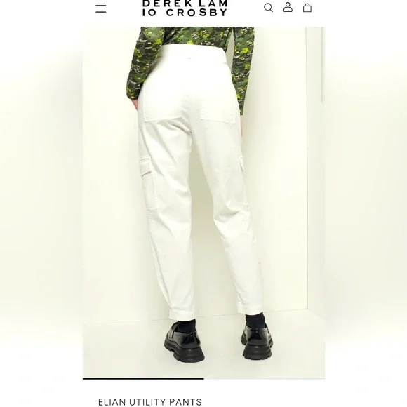 Derek Lam 10 Crosby ELIAN UTILITY PANTS$295COLOR: WASHED WHITE